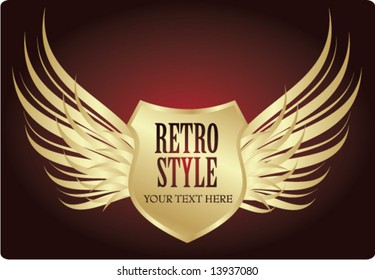 Escudo de oro retro