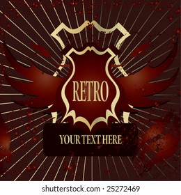 Retro gold shield