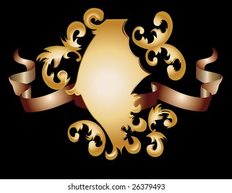 Retro gold shield