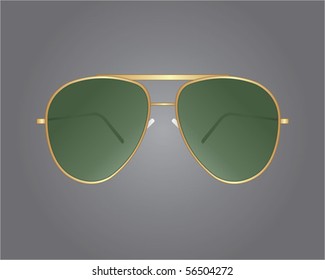 Retro gold sunglasses