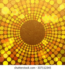 Retro golden disco background