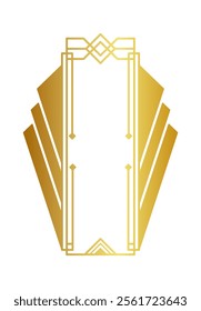 Retro golden frame art deco