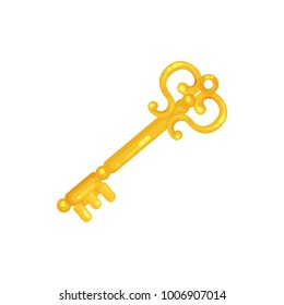 Retro golden old key vector Illustration