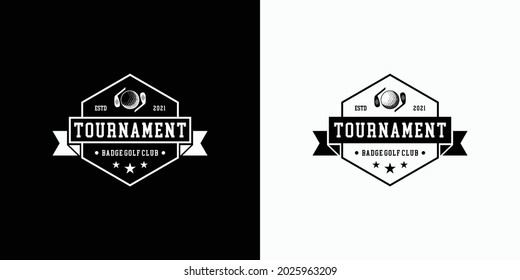 retro golf logo design badge tournament