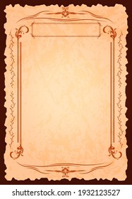 Retro and gothic card frame illustration