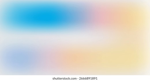 Fondo de gradiente retro con textura de grano azul y naranja moderno