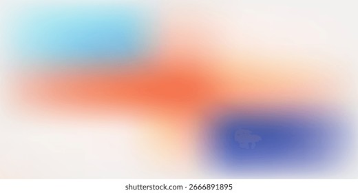 Retro-Farbverlauf-Hintergrund mit blauer und orangefarbener Kornstruktur