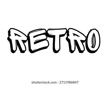 Retro graffiti word Vector fuente
Palabra de fuente del Vector en un fondo blanco