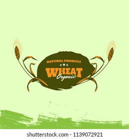 Retro Grain wheat logo concept, Agriculture wheat Logo Template icon.