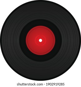 Retro gramophone disc. vector illustration