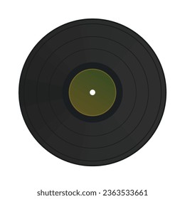 Retro gramophone disc. vector illustration