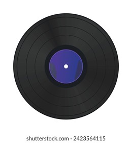 Retro gramophone disc. vector illustration
