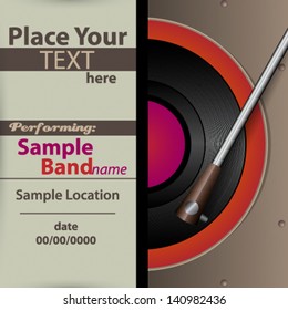 Retro gramophone and Vinyl Background