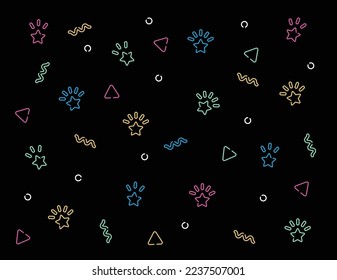 Retro graphic background. 1980's or 1990's design.