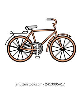 Retro graphic bicycle vector illustration