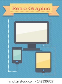 Retro graphic computer and device connection