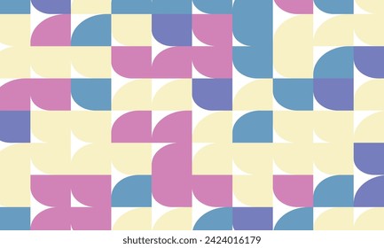Retro graphic design covers. Cool vintage shape compositions. Trendy colorful Bauhaus art templates. Geometric pattern background, vector abstract circle, triangle and square lines art