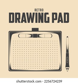 Retro Graphic Drawing Pad Vector Stock Illustration