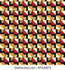 Retro Graphic Pattern Black Med