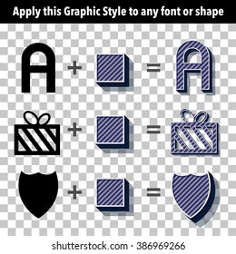 Retro Graphic Style for Text and Shapes