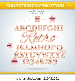 Retro Graphic Styles for Design. Graphic styles can be use for decor, text, title, cards, events, posters, icons, logo and other.