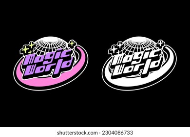 retro graphic tee y2k streetwear logo template