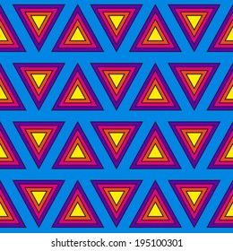 Retro graphic triangles pattern