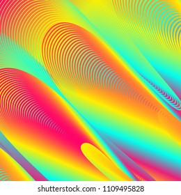 Retro graphics. Trendy texture. Colorful background in acid tones.