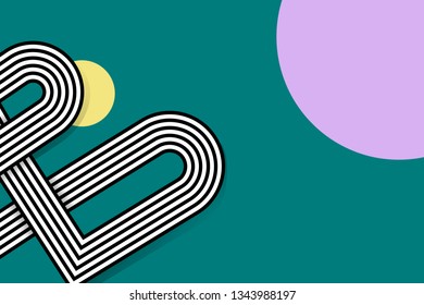 Retro green abstract background design vector