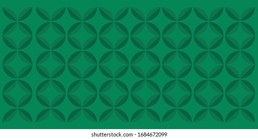 retro green background pattern in the 70's is a wallpaper pattern. vintage concept Or used in the decoration of book covers, greeting cards, business card vector illustration