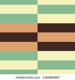 Retro green and brown Horizontal Stripes