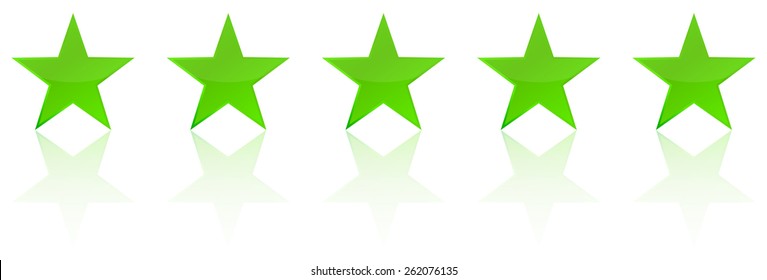 Retro Green Five Star Product Quality Rating