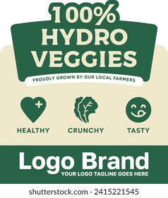 Retro Green Hydro Vegetables Green Packaging Plastic Simple Design