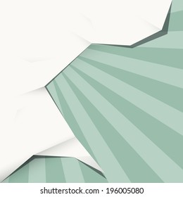 Retro Green Paper Vector Background Illustration