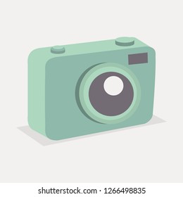 Retro green pastel camera