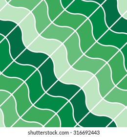 Retro green seamless tile background on white
