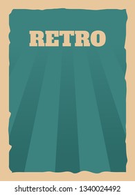 retro green vintage poster template vector design illustration