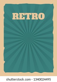 retro green vintage poster template vector design illustration
