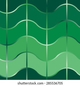 Retro green wave seamless tile background