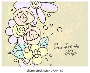 retro greeting card or background