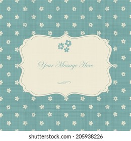 Retro Greeting Card with flowers in tender style for weddings and other occasions