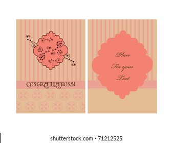 Retro greeting card template