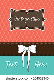 Retro greeting card template design