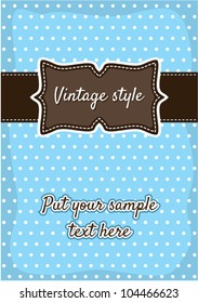 Retro greeting card template design