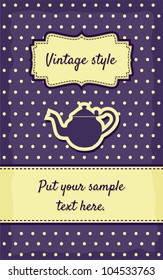 Retro greeting card template design