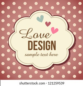 retro greeting card template design