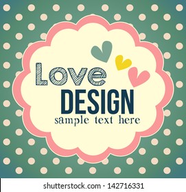 retro greeting card template design