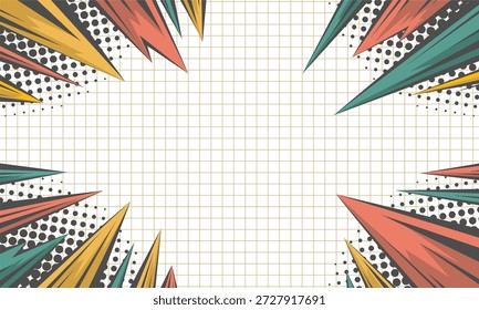 Retro Grid Style Versus Arena de fondo con efecto de zoom