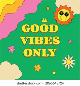 retro groove social media post banner template