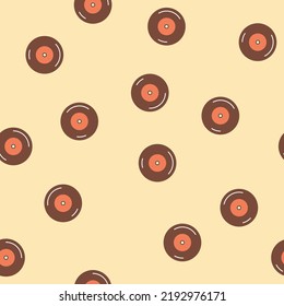 Patrón retro groovy 70 sin fisuras. Ilustración vectorial plana.